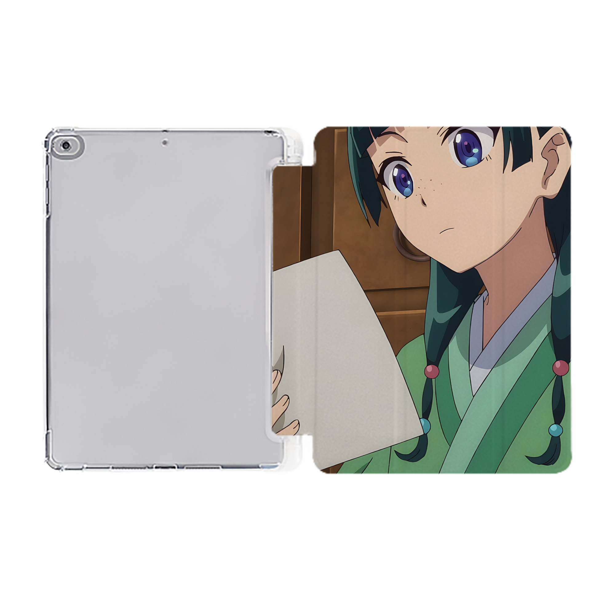 （画像用） 薬屋のひとりごと The Apothecary Diaries IPad ケース ペン収納付き 三つ折りスタンド PUレザー×シリコン 対応機種9.5/10.5/10.9インチ